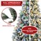 Casafield Realistic Snow-Flocked Pine with White and Multicolor LED Lights, 9 Light Sequence Artificial Holiday Christmas Tree with Sturdy Metal Stand